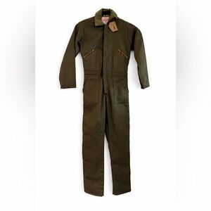 NWT! Vintage Walls Blizzard-Proof Insulated Green Coveralls Jumpsuit Child 12